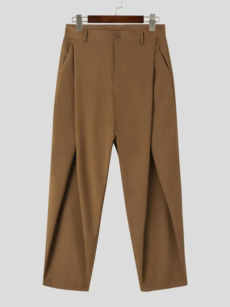 Men’s Light Gray Loose-Fit Chino Harem Pants