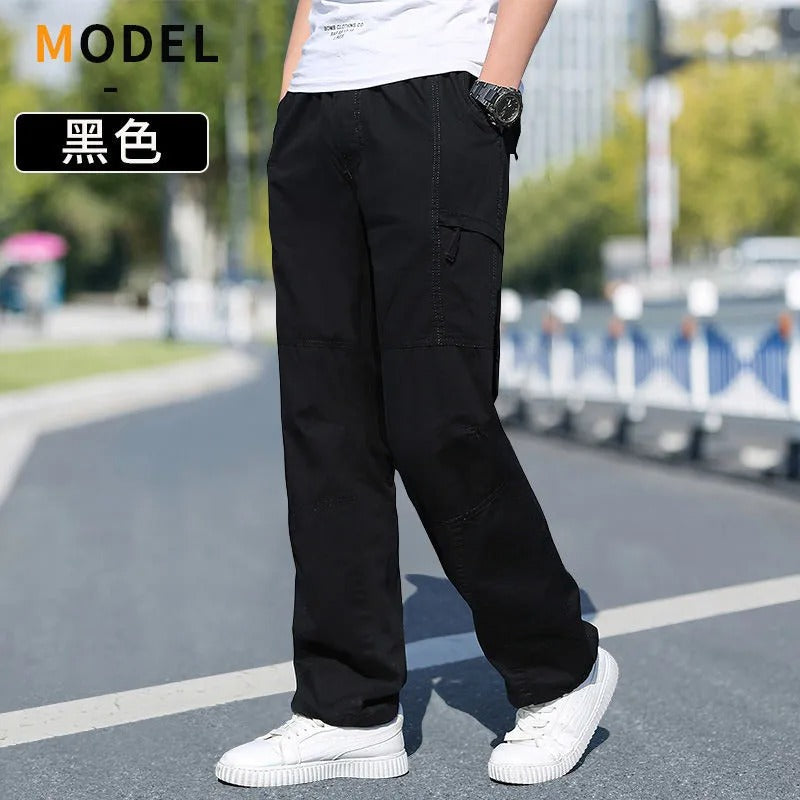 Men's Cargo Pants Cotton Casual Work Trousers
