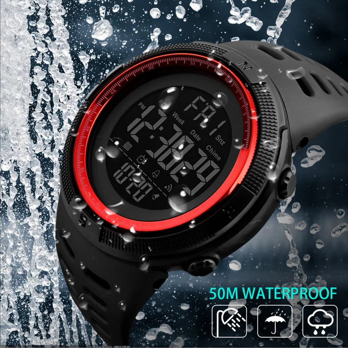 SKMEI Men's Watch, Waterproof Digital Sport Watch, Military Digital Watch Alarm