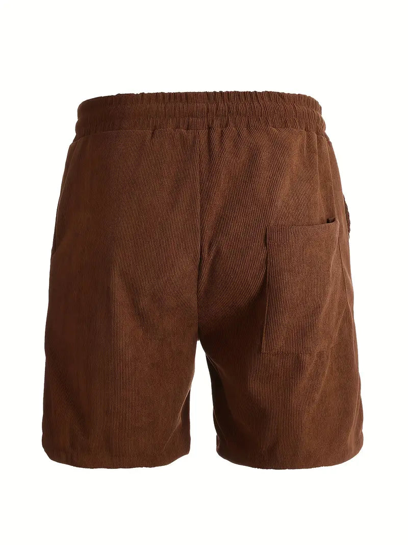 Men's Casual Fleece Shorts with Pockets