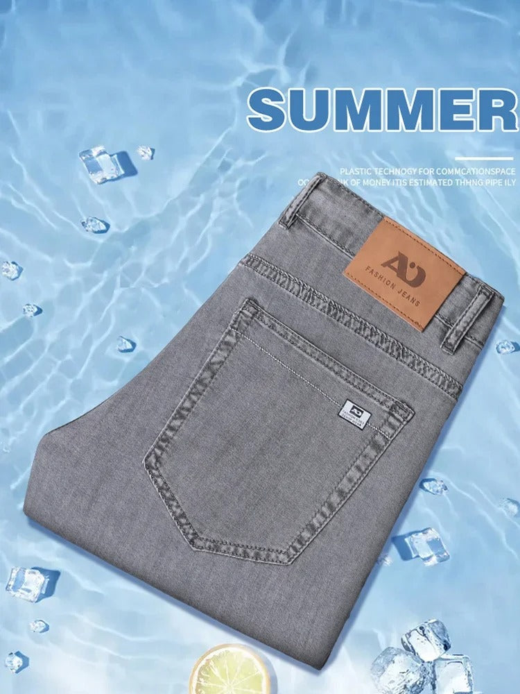 Men’s Summer Thin Loose Straight Jeans