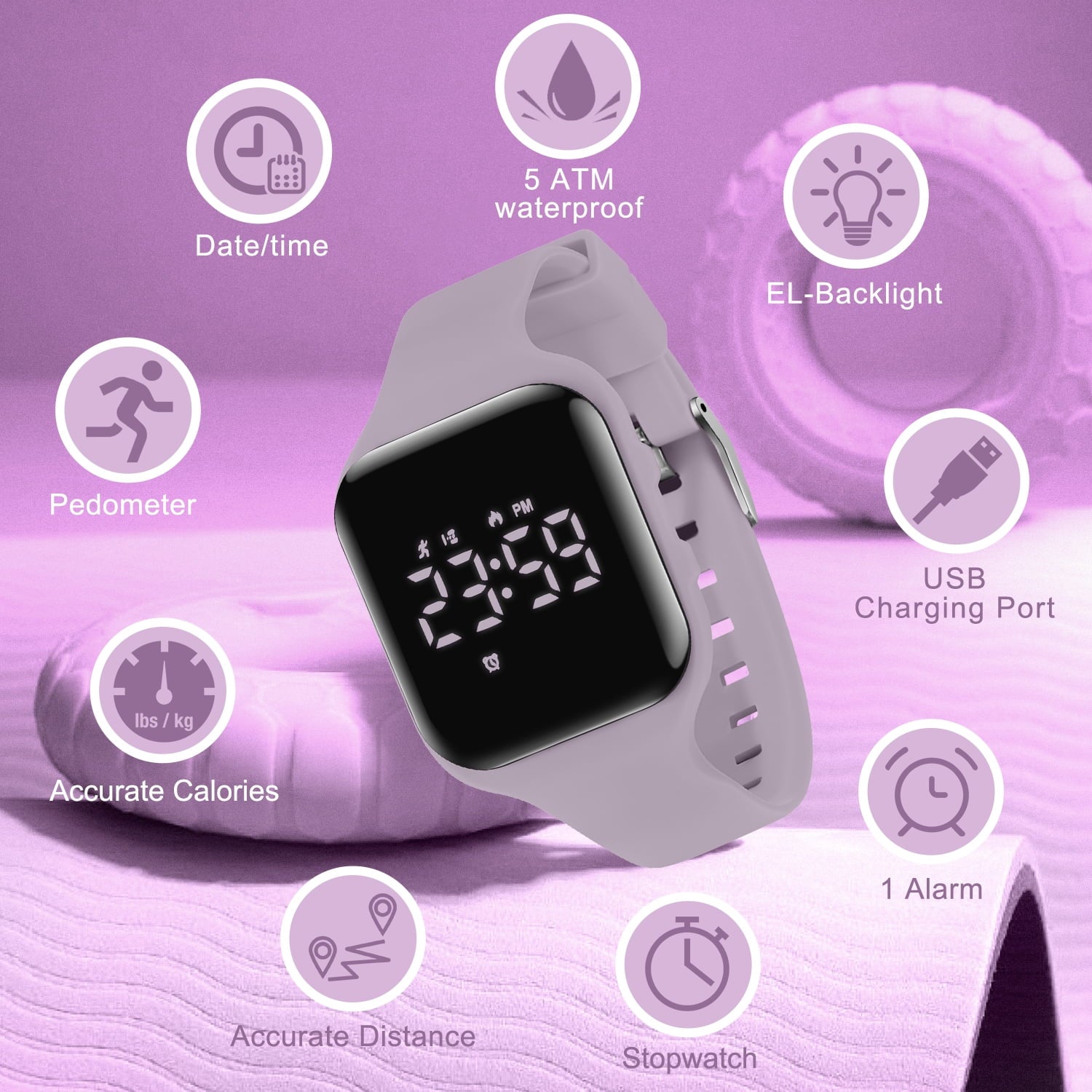 Boys Sport Watch with Stopwatch,Alarm Clock, Waterproof Watches Birthday Christmas Gift