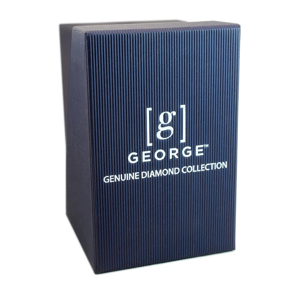 George Men's 41mm Gold Tone Genuine Diamond Bracelet Watch