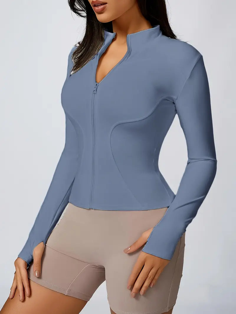 Women's High Stretch Polyester Spandex Blend Sports Top