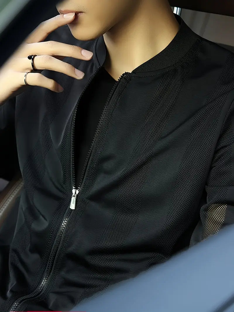 Men's Slim-Fit UV Protection Athletic Jacket