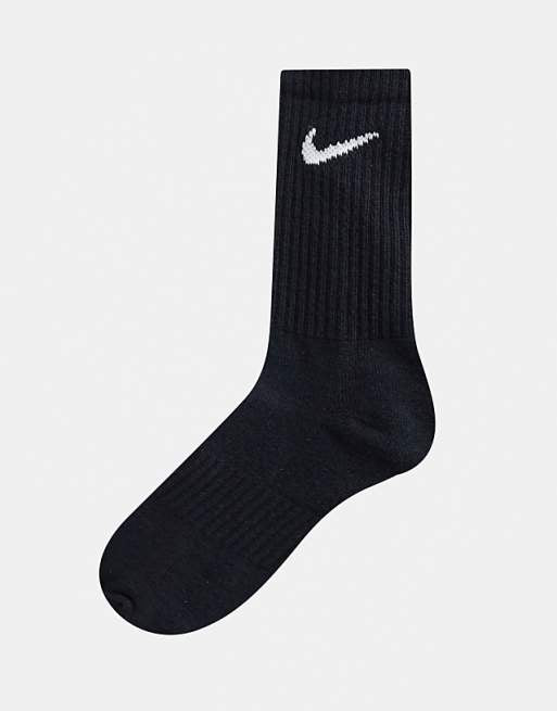 Men Nike Training Everyday Cushioned 3 pack crew sock in black