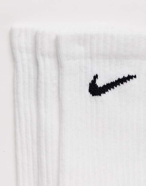 Men Nike Training Everyday Cushioned 3 pack crew sock in white