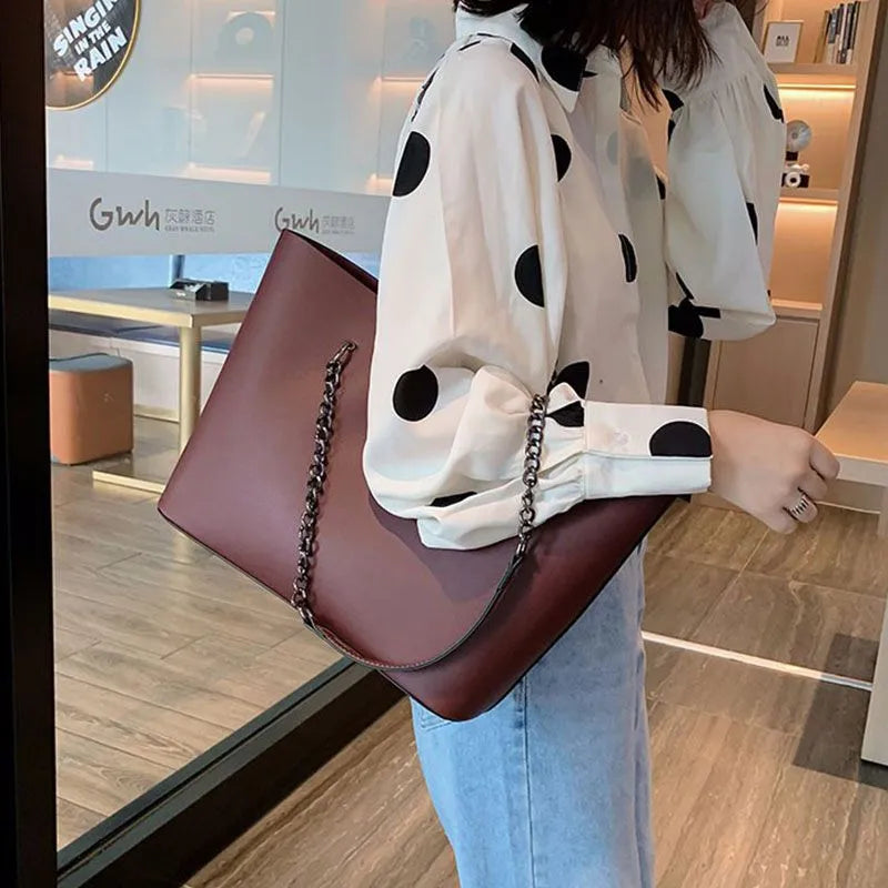 Fashion Retro Large Capacity Handle Tote Bag