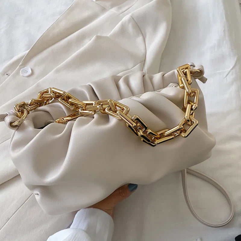 Women Creative Cloud Design Chunky Chain Shoulder Bag