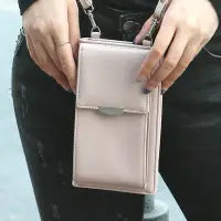 Women Casual Solid Color Metal Buckle Mini Bag Purse