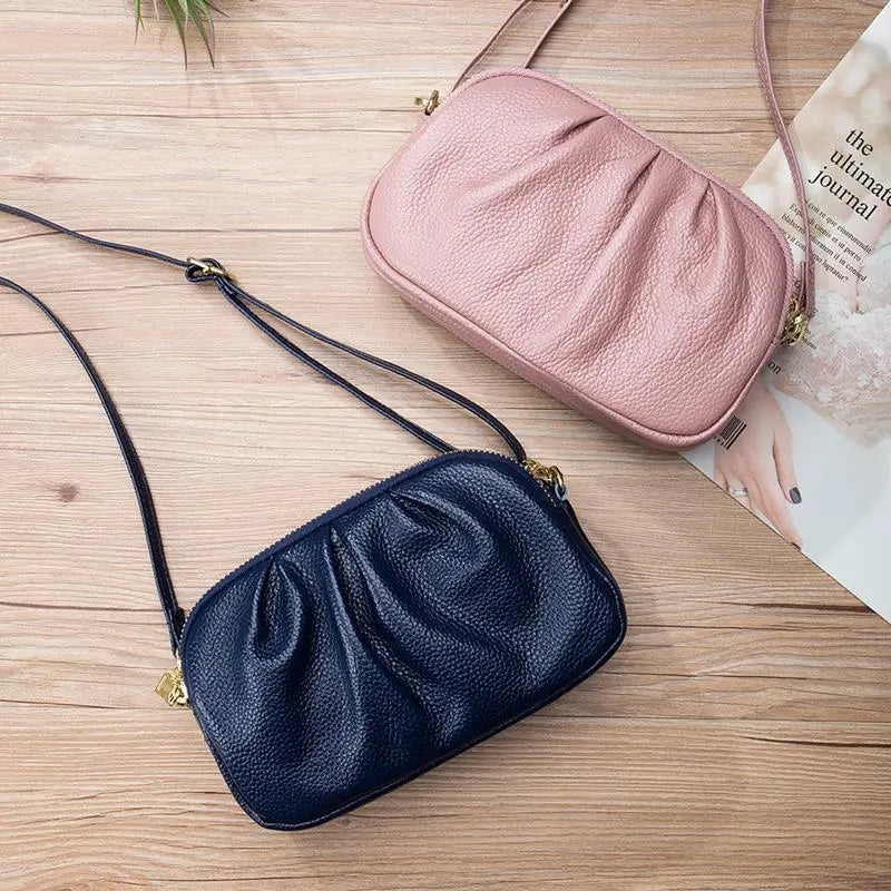Wholesale Women Leather Solid Color Triple-layer Mini Bags