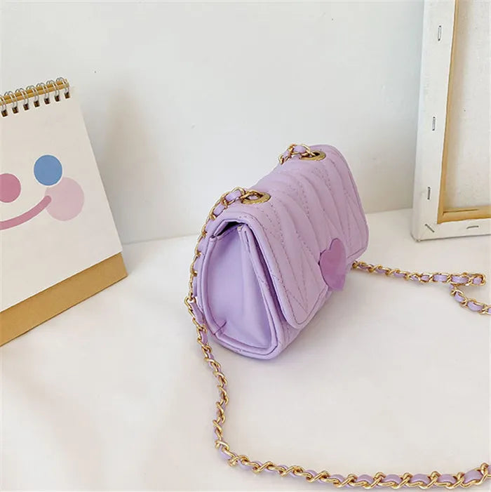 Kids Fashion Solid Color Mini Crossbody Bag