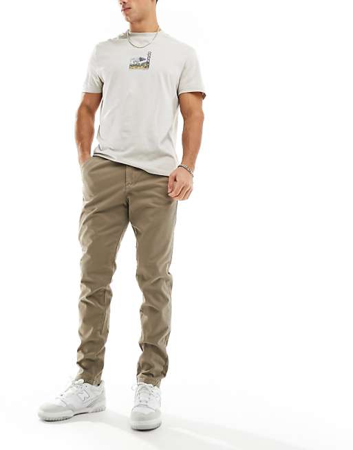 Jack & Jones Intelligence Slim Fit Chino In Beige