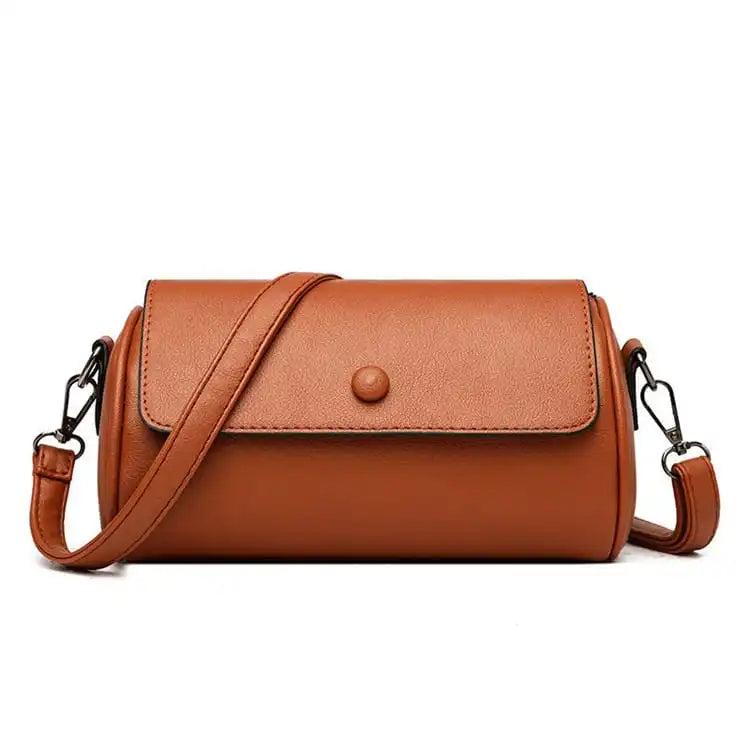 Women Fashion Solid Color Cylinder Shape Pillow Bag