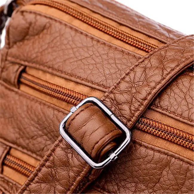 Women Fashion Large Capacity Patchwork Zipper Shoulder Bag