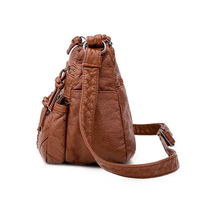Women Fashion Large Capacity Patchwork Zipper Shoulder Bag