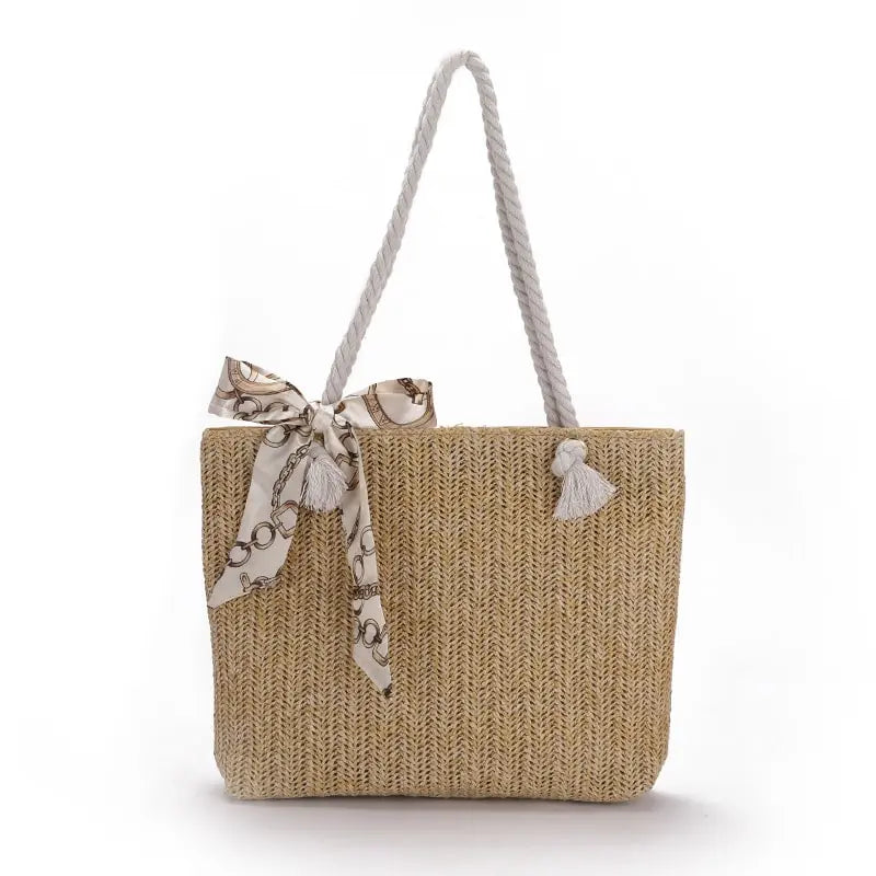 Women Casual Bow Decoration Large Capacity Shoulder Bag