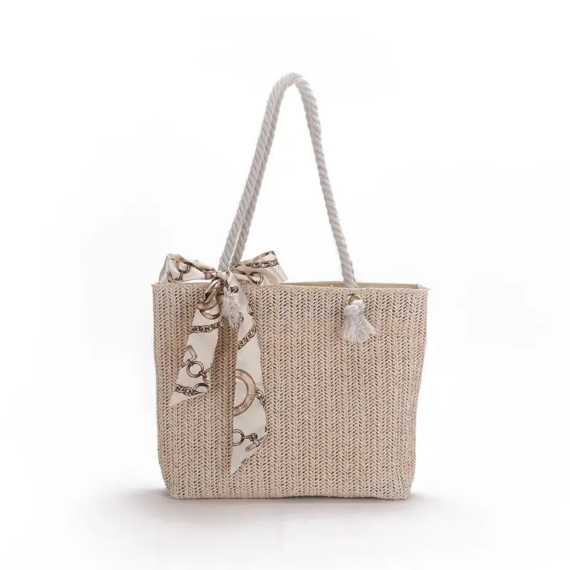 Women Casual Bow Decoration Large Capacity Shoulder Bag