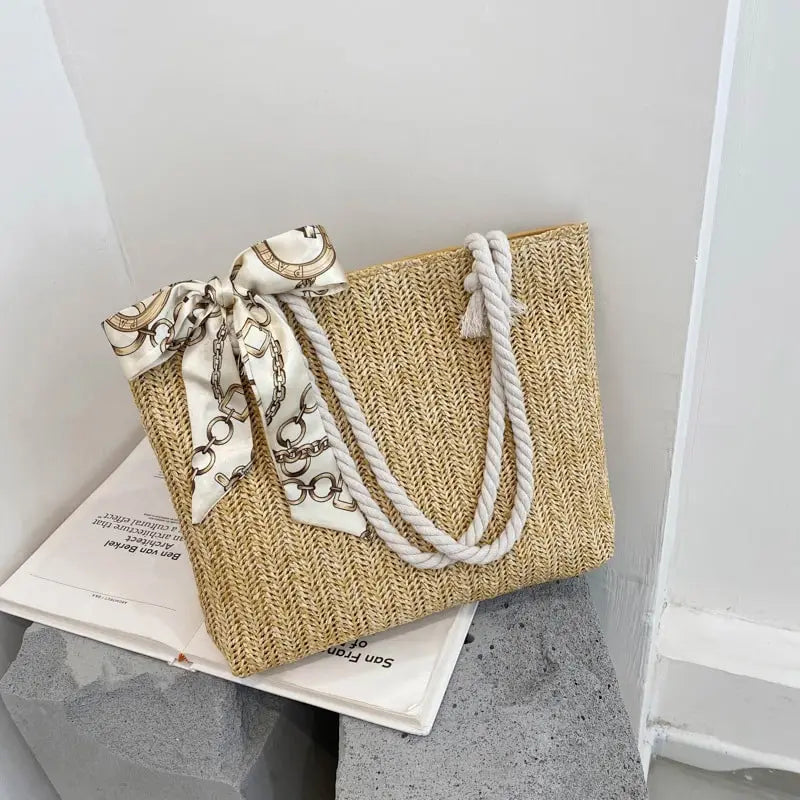 Women Casual Bow Decoration Large Capacity Shoulder Bag