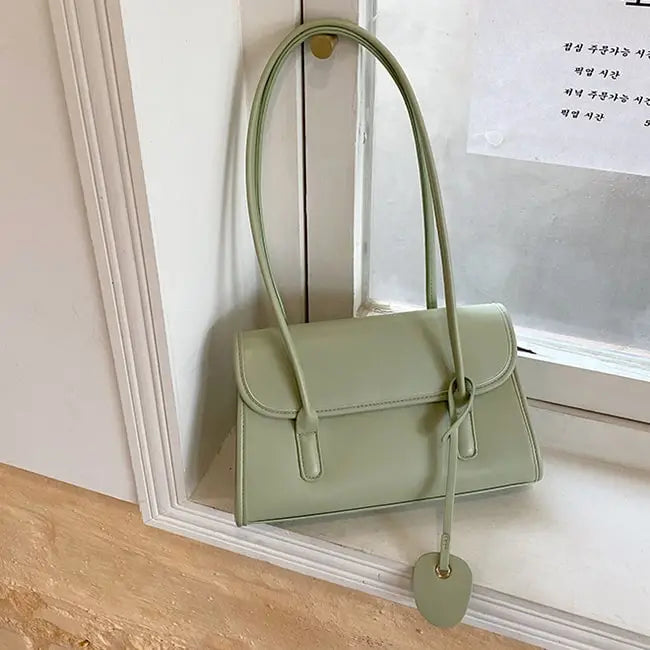 Women Fashion Solid Color PU Underarm Bag