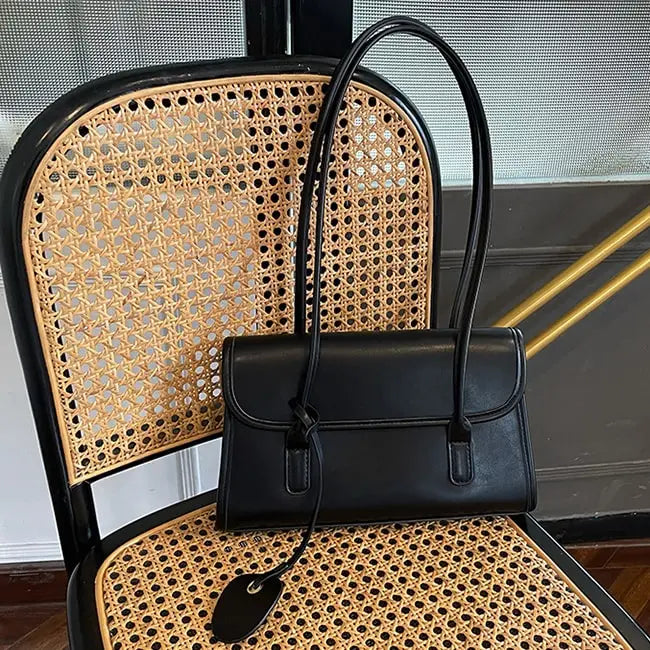 Women Fashion Solid Color PU Underarm Bag