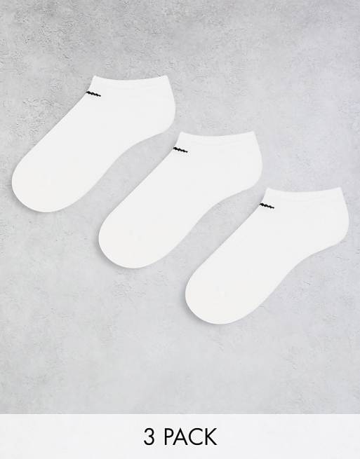 Men Nike Training Everyday Cushioned 3 pack sneaker socks in white