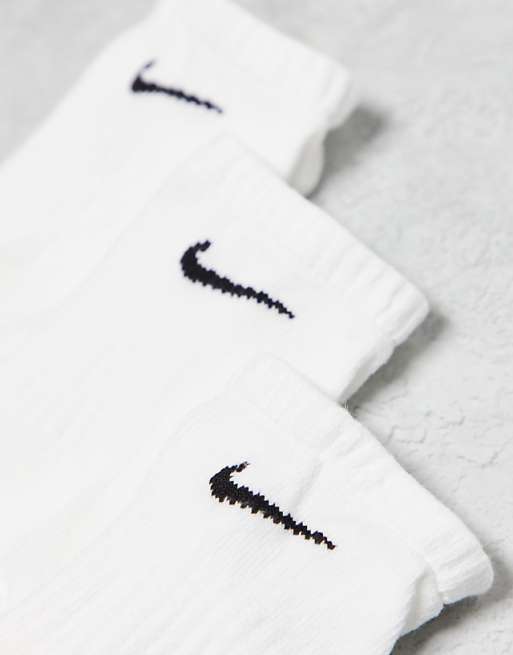 Men Nike Training Everyday Cushioned 3 pack sneaker socks in white