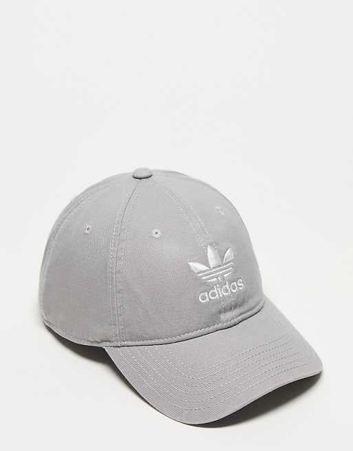 Adidas Originals Relaxed Snapback Cap In Gray