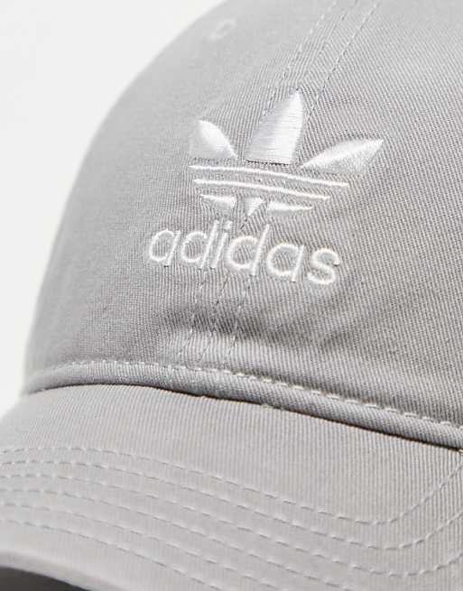 Adidas Originals Relaxed Snapback Cap In Gray