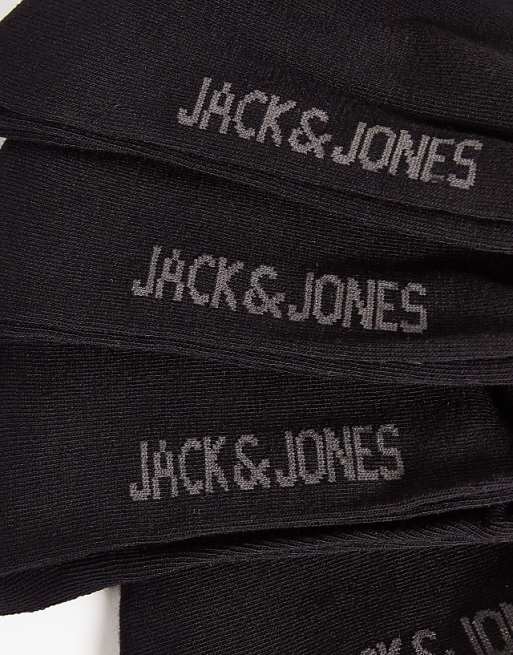 Men Jack & Jones 10 pack socks with logo in black