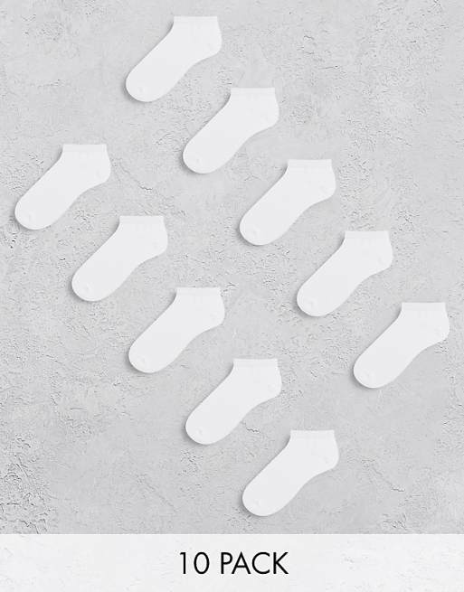 Men Jack & Jones 10 pack socks in white