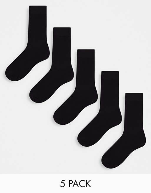 Men Jack & Jones socks 5 pack in black