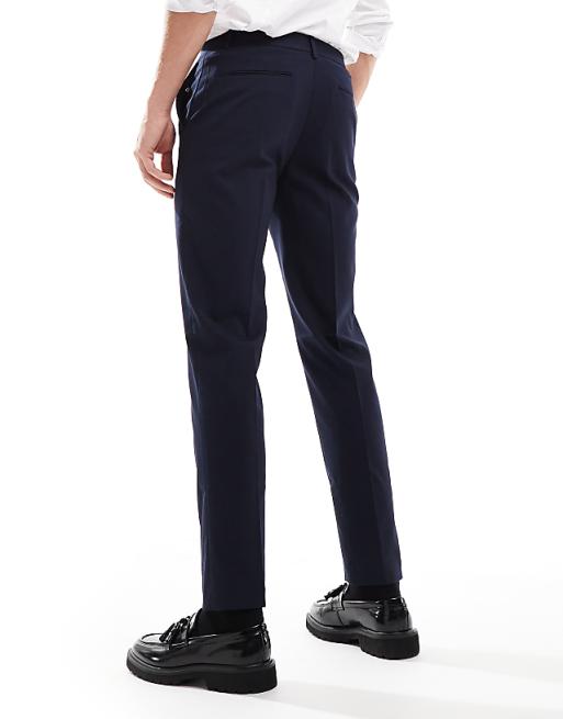 Chino Asos Design Slim Dressy Pants In Navy
