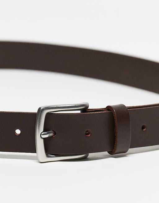 Only & Sons Leather Belt In Brown