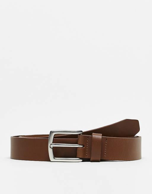 Only & Sons Leather Belt In Tan