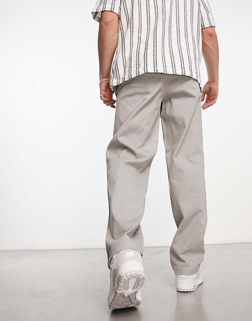 Adpt Wide Fit Chinos In Light Gray