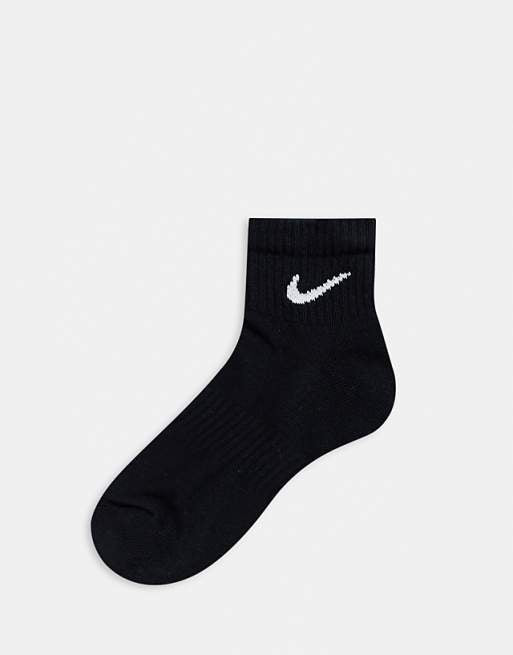 Men Nike Training Everyday Cushioned 3 pack ankle sock in black