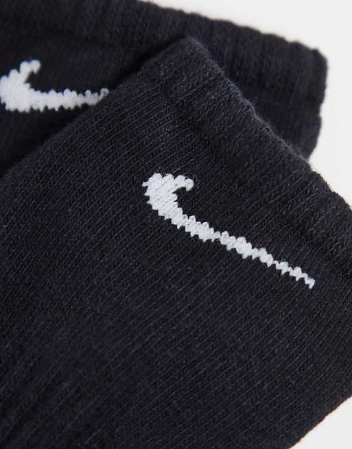 Men Nike Training Everyday Cushioned 6 pack sneaker sock in black