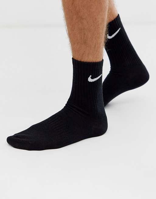 Men Nike Training Everyday Lightweight 3 pack crew socks in black
