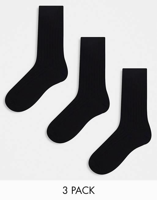Men Weekday noah 3-pack socks in black