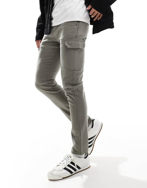 Chino Asos Design Skinny Pants In Gray
