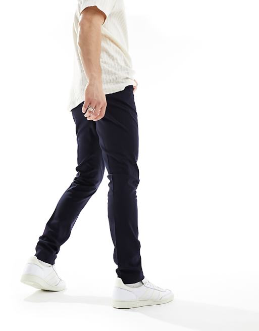 Asos Design Smart Skinny Fit Chino Pants In Navy