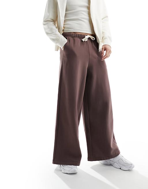 Trousers Asos Design Super Wide Leg Pants In Brown