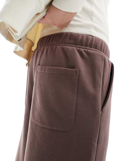Trousers Asos Design Super Wide Leg Pants In Brown