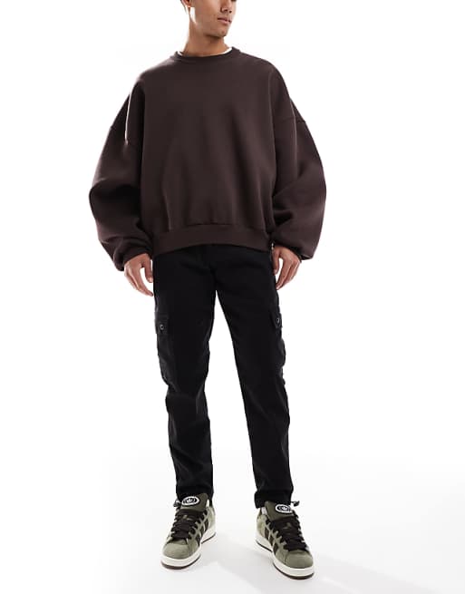 Asos Design Tapered Chino Pants In Black