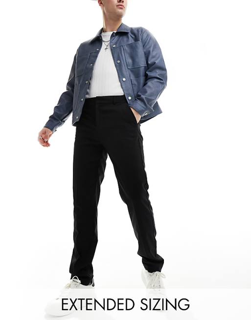 Chino Asos Design Smart Slim Fit Pants In Black