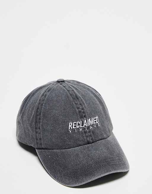 Reclaimed Vintage  Logo Cap In Charcoal