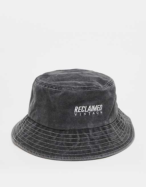 Reclaimed Vintage Logo Bucket Hat In Black