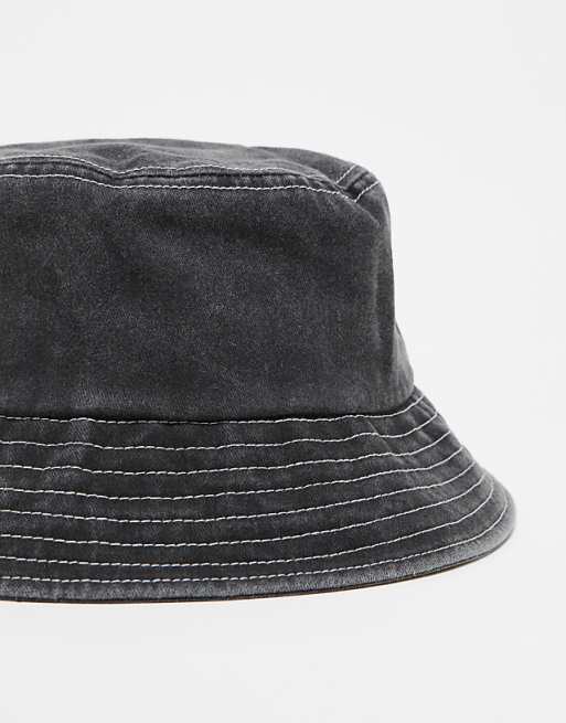 Reclaimed Vintage Logo Bucket Hat In Black