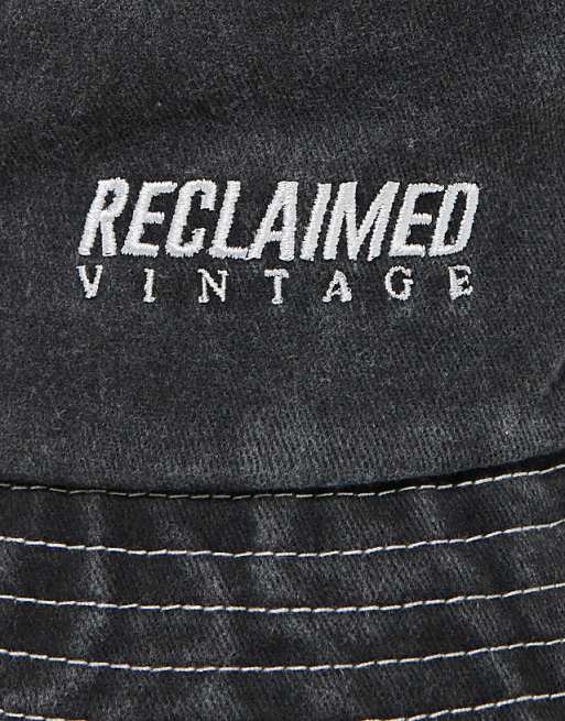 Reclaimed Vintage Logo Bucket Hat In Black